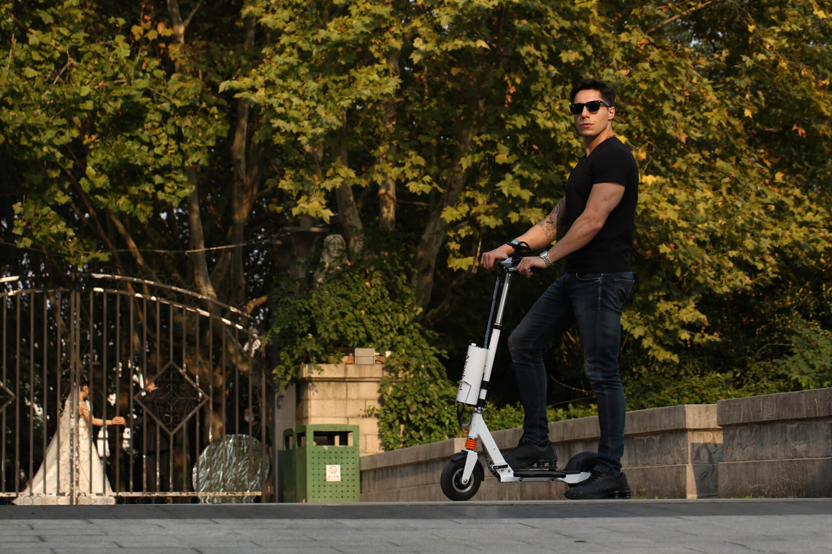 twin-wheeled scooter