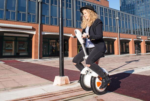 Airwheel self-balancing electric scooter is a great connector between home and station.
