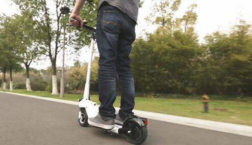 All you need is an Airwheel self-balancing electric scooter.