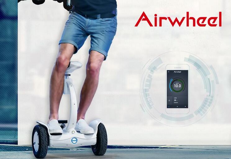 Airwheel S6 or S8 is a prior choice, as it achieves the purpose of either standing or sitting to ride.  