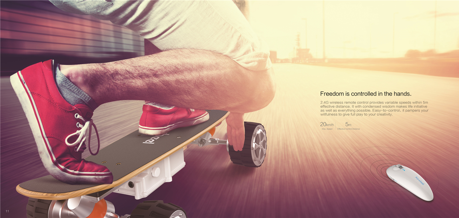 In all modesty, riders of M3 electric skateboard could achieve the same feelings of surfing on land. 